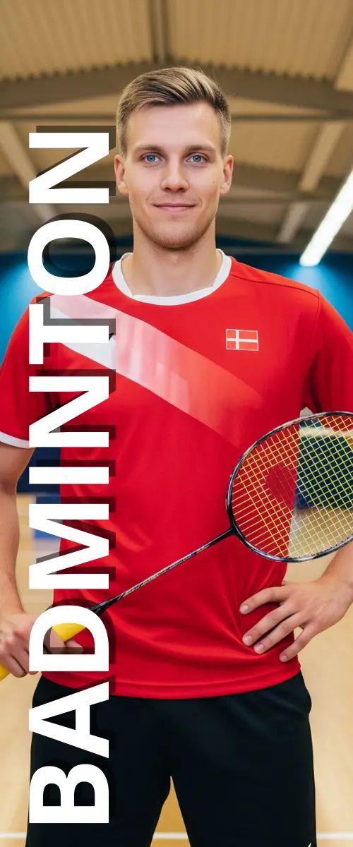 Badmintonspiller i landsholdstrøje – Stort udvalg af badmintonpokaler og medaljer