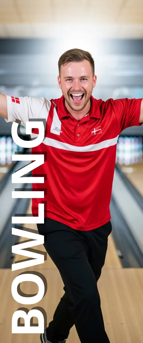 Jublende bowlingspiller på banen – Køb bowlingpokaler og præmier her